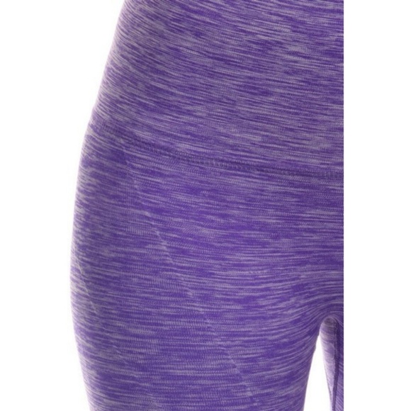 Dip Dye Ombre Athletic Fold Over Capri Leggings PU - Picture 4 of 5
